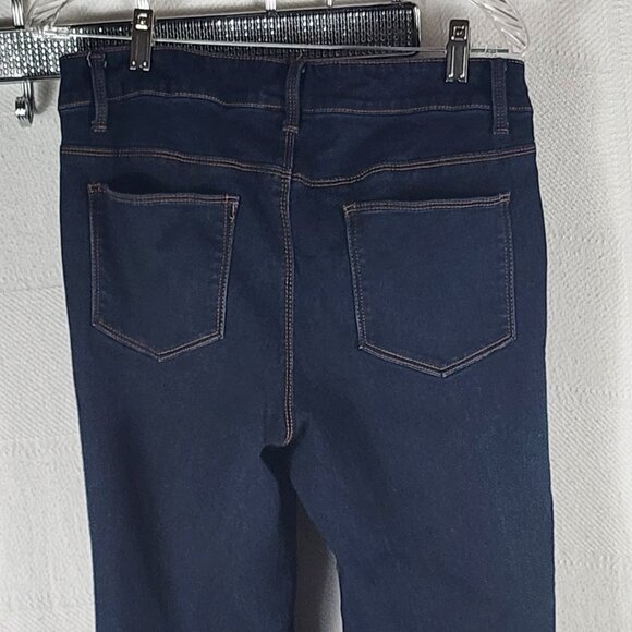 Faded Glory Dark Wash Cotton Poly Rayon Span Mid Rise Stretch Slim Jeans Sz 14A - Picture 8 of 16